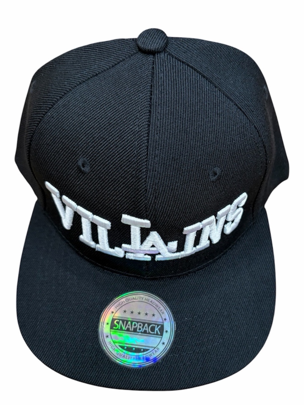 'VILLAINS' Snapback Hat with White Embroidered Logo LA Dodgers villains hat - Picture 2 of 3